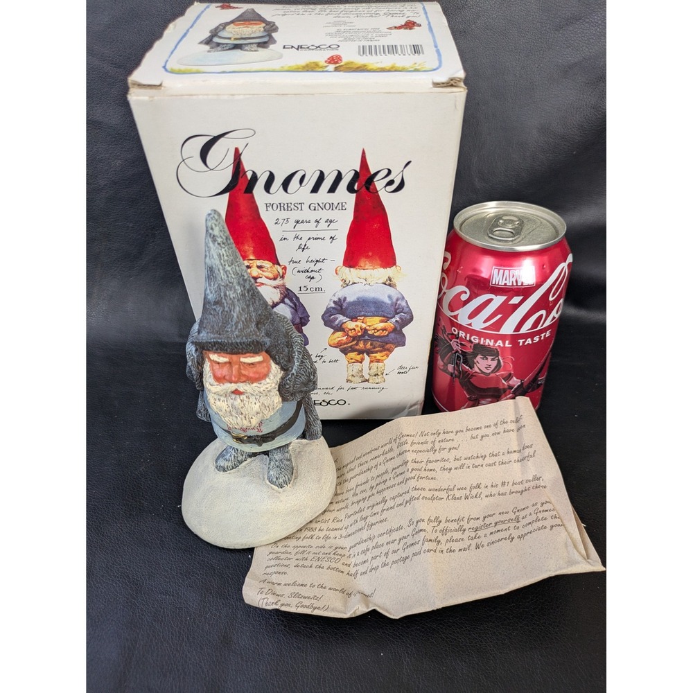 1994 Enesco Gnomes Klaus Wickl Nicolas Forest Gnome Figurine 339512 Box